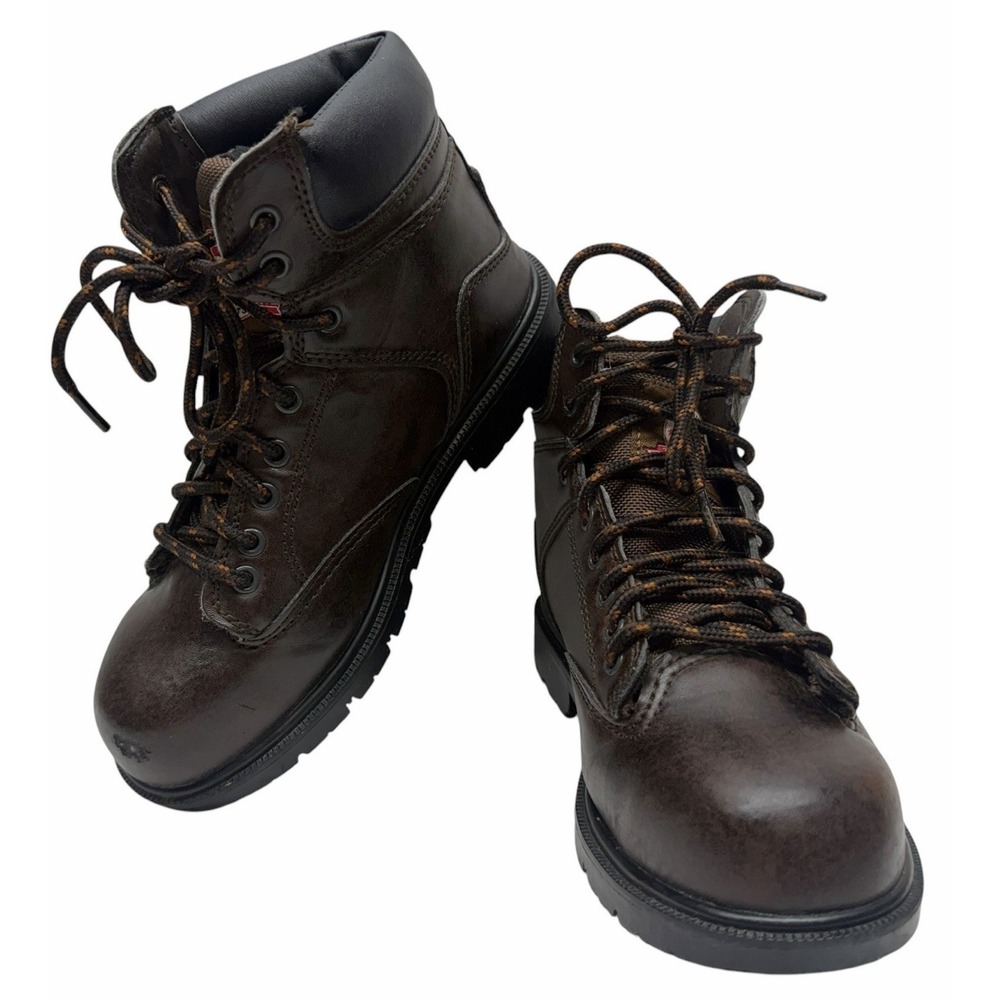 Brahma Men's Size 6 Steel Toe Work Boots Brown ASTM F2413-18 Safety Lace Up